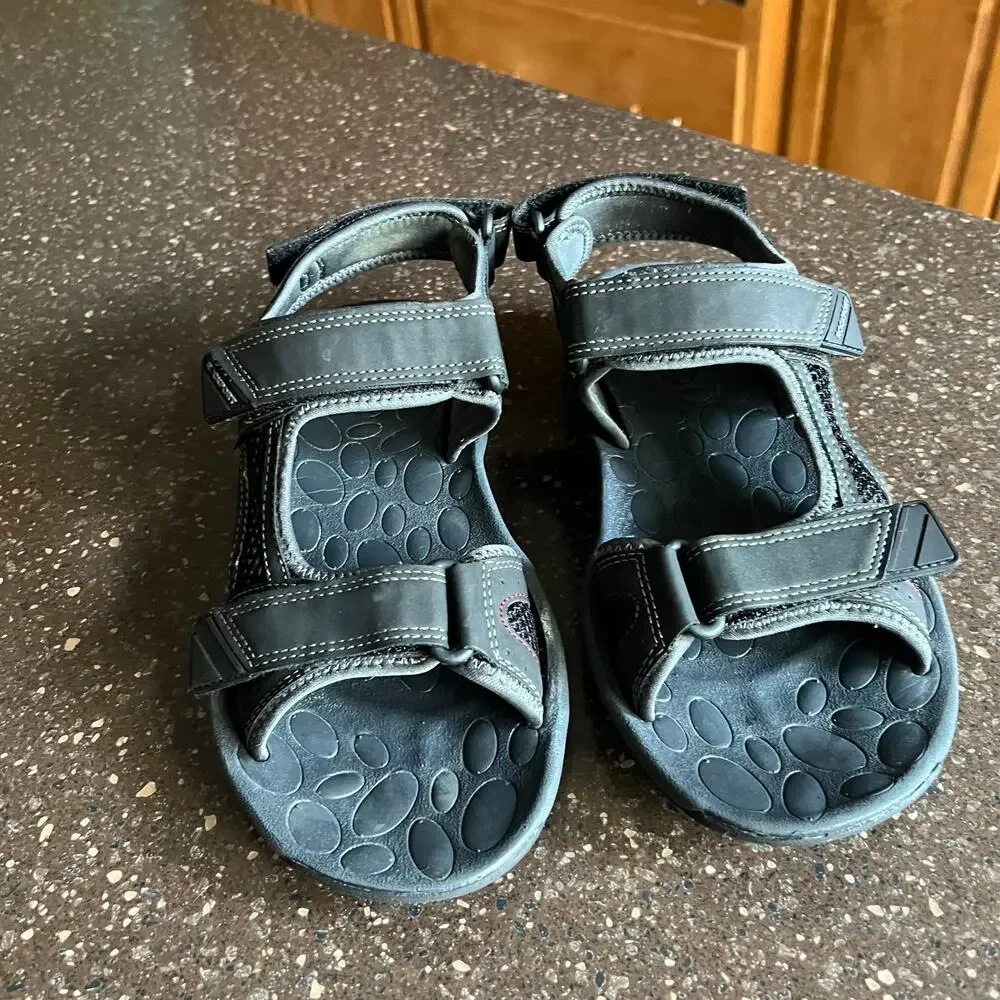 ROCKPORT Men's Hayes Flat Sandals 3 Adjustable Straps Size 8
